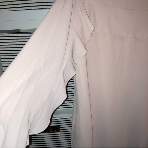 Banana Republic Women’s Ruffle-Front Dress |Pink | Romantic | Size 10 - Picture 12 of 15